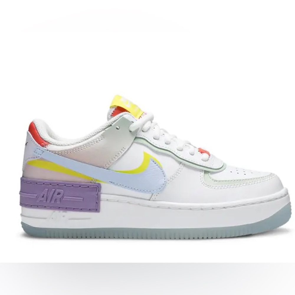 Nike Air Force 1 Shadow White Hydrogen Blue Sneakers Women’s sz 5/Kids sz 3.5